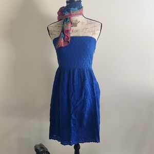 Old Navy Strapless Royal Blue Dress